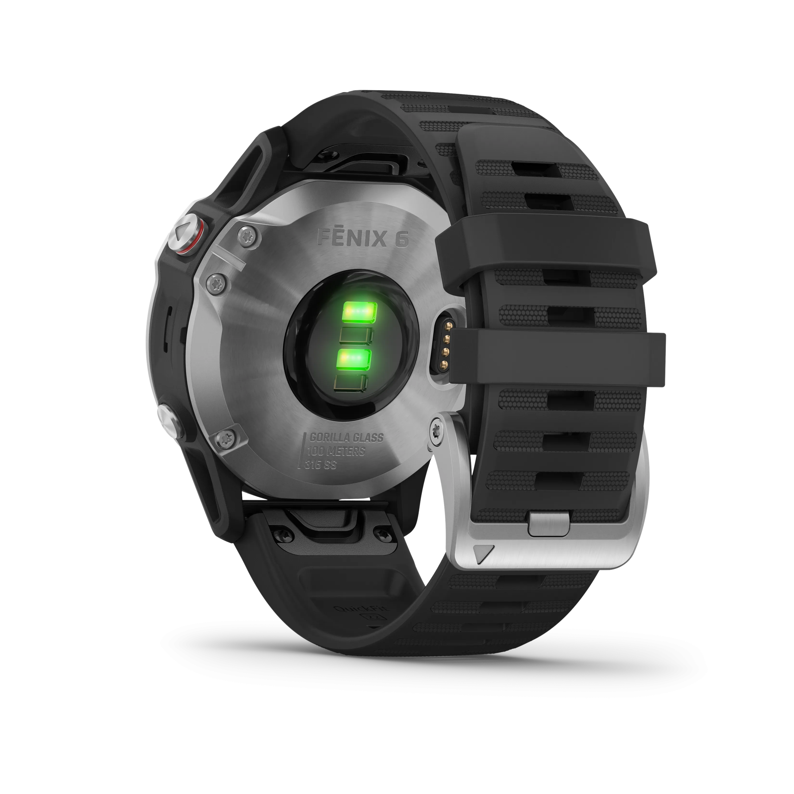 Garmin Fenix 6 Silver with Black Band Included Wearable4U Power Pack Bundle