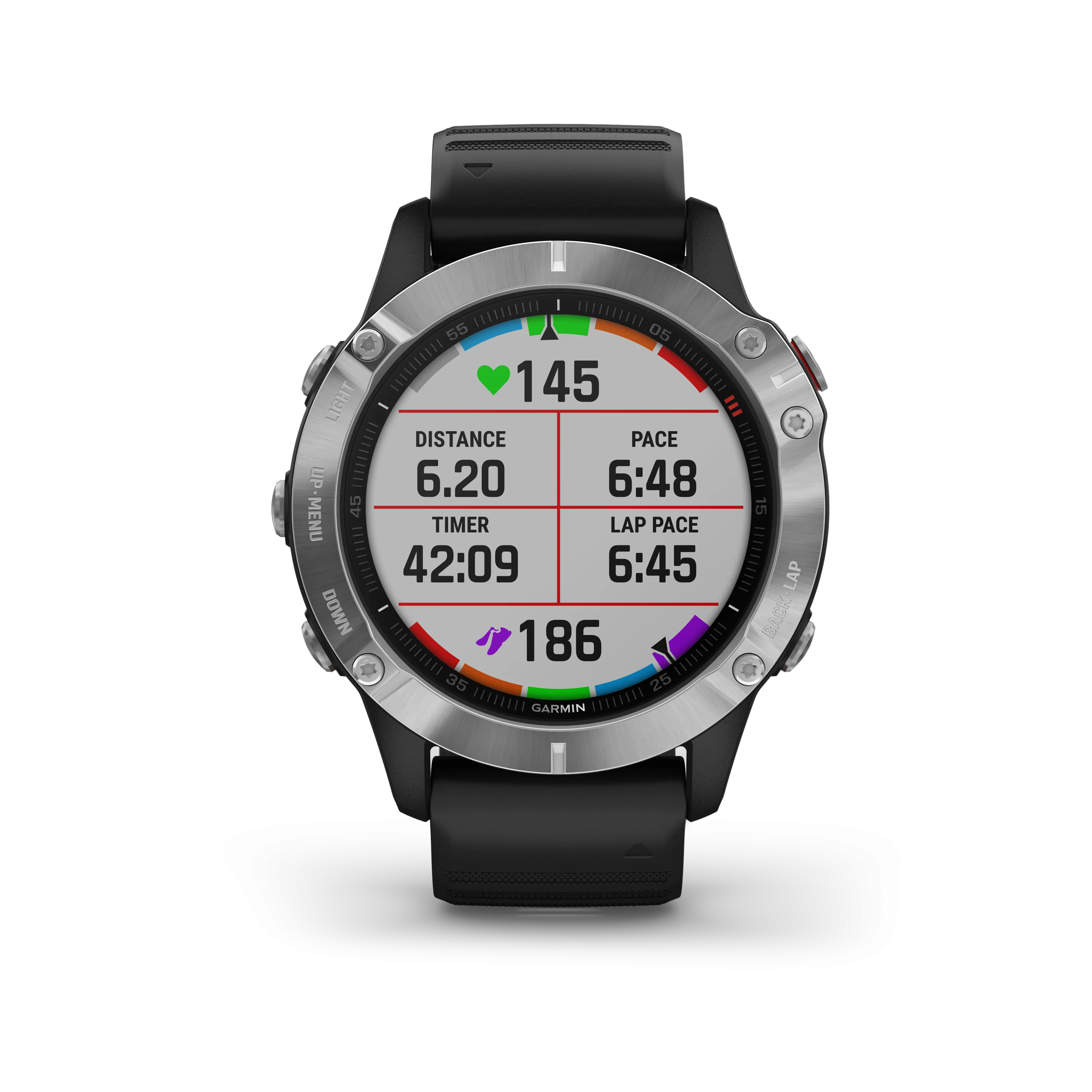 Garmin Fenix 6 Silver with Black Band Included Wearable4U Power Pack Bundle
