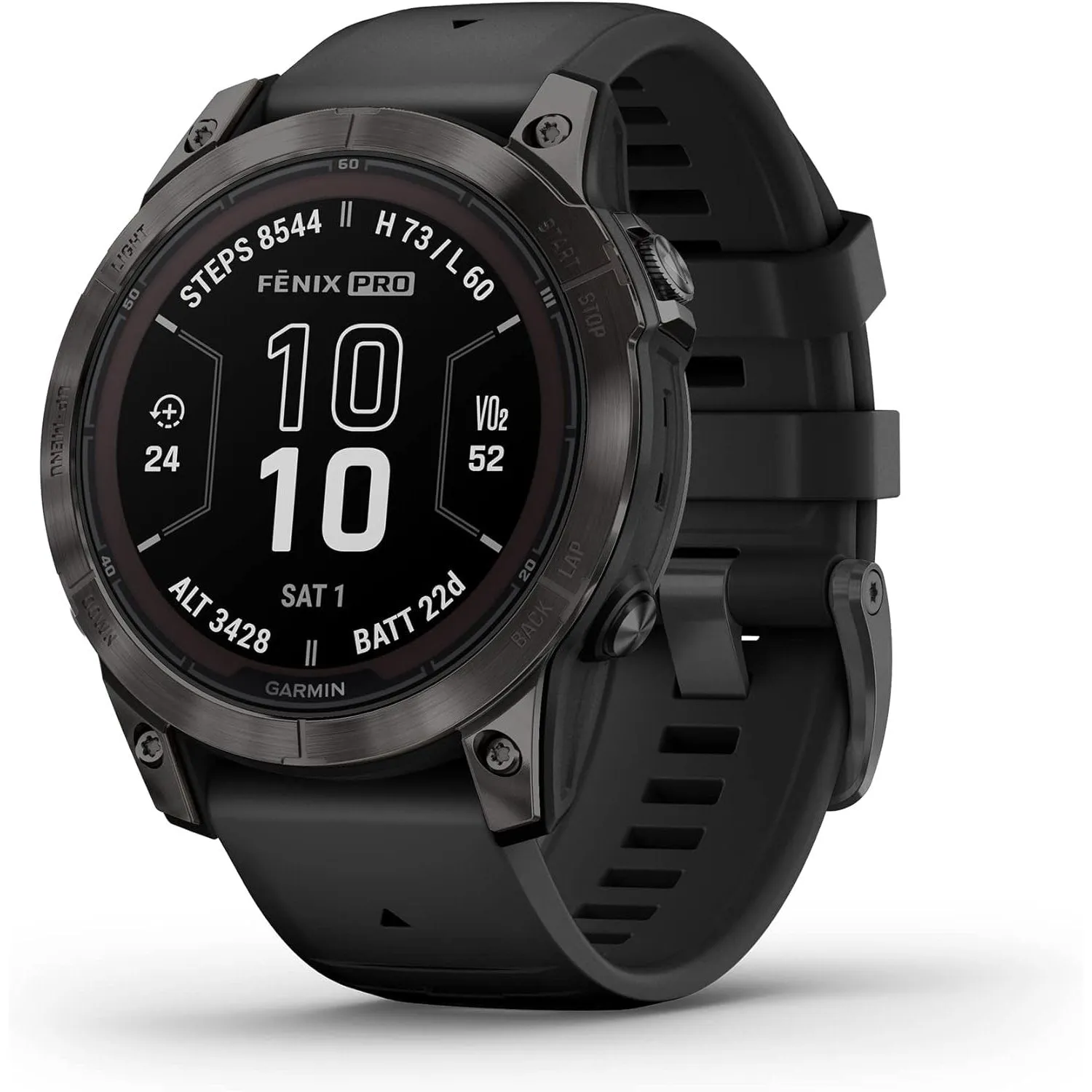 Garmin fenix 7 Pro Sapphire Solar, GPS Smartwatch, Built-in Flashlight (Black)