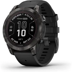 Garmin fenix 7 Pro Sapphire Solar, GPS Smartwatch, Built-in Flashlight (Black)