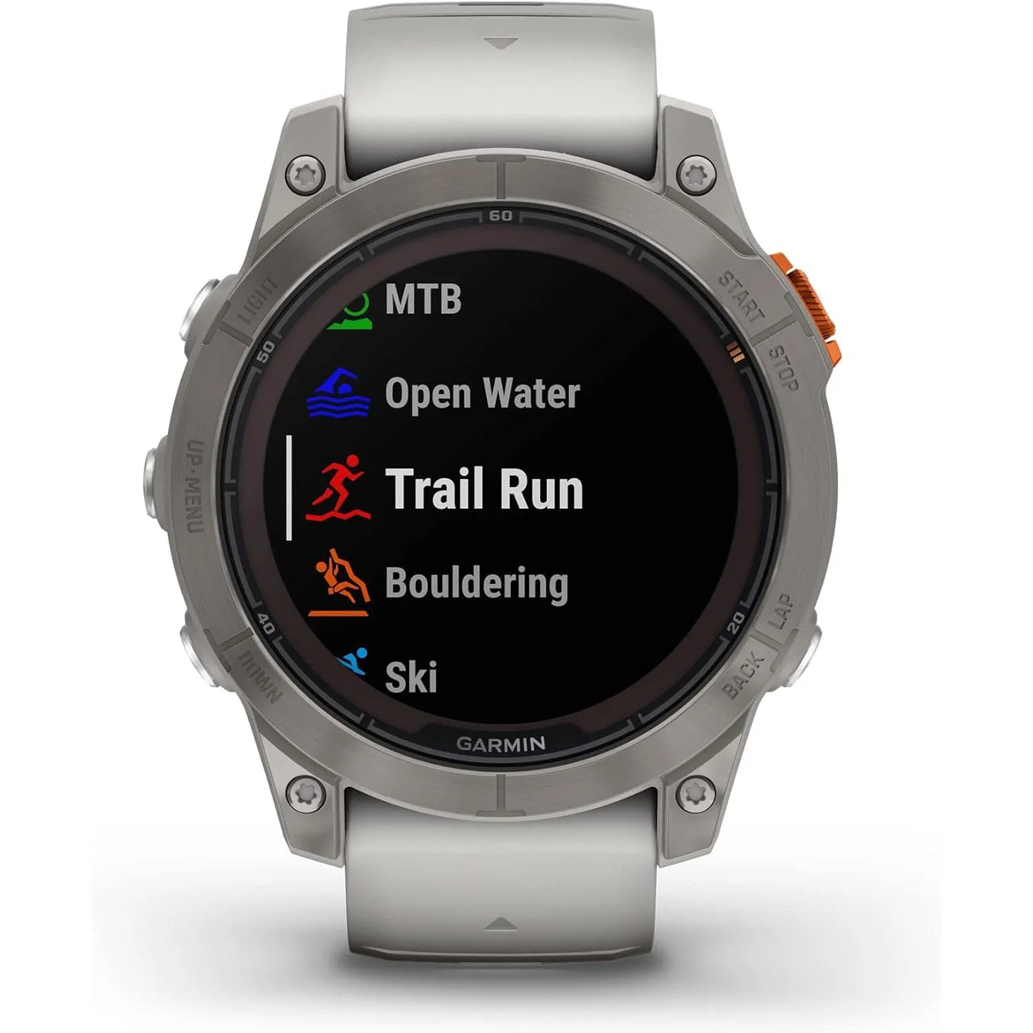 Garmin Fenix 7 Pro Solar, Sapphire, Titanium, Fog Gray/ember Orange