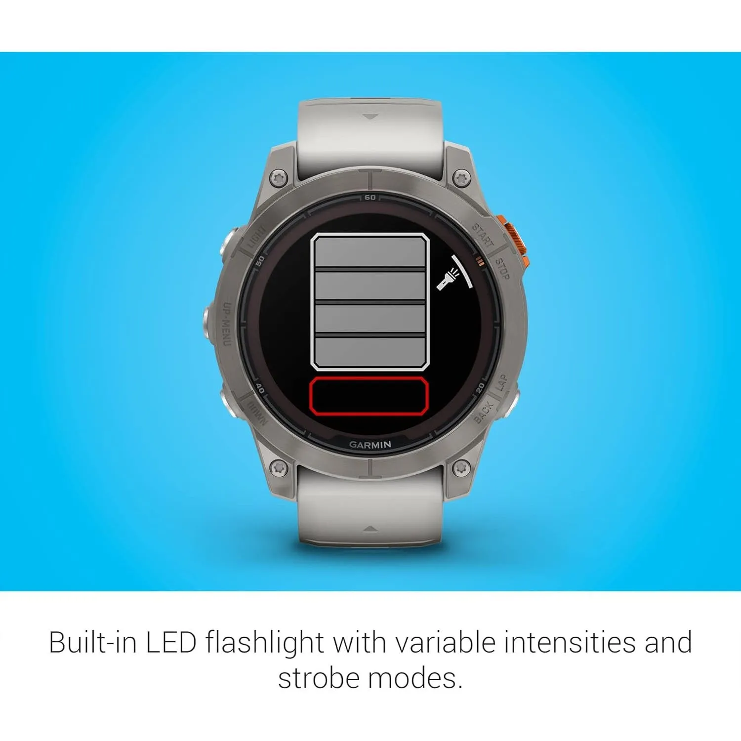 Garmin Fenix 7 Pro Solar, Sapphire, Titanium, Fog Gray/ember Orange