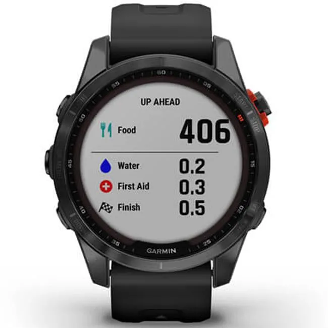 Garmin Fenix 7S Solar Smartwatch - Slate Gray with Black Band