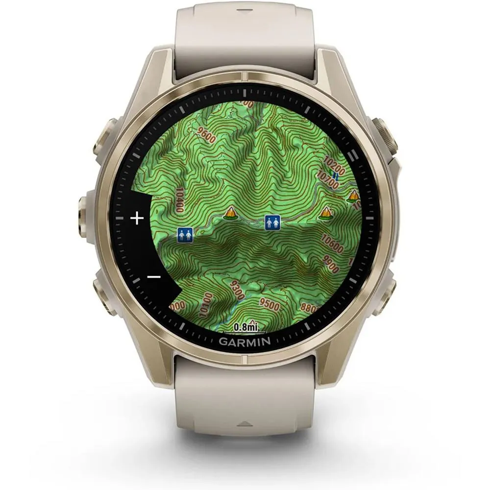 Garmin Fenix 8 43mm Smartwatch, AMOLED, Sapphire, Soft Gold   Accessories Bundle