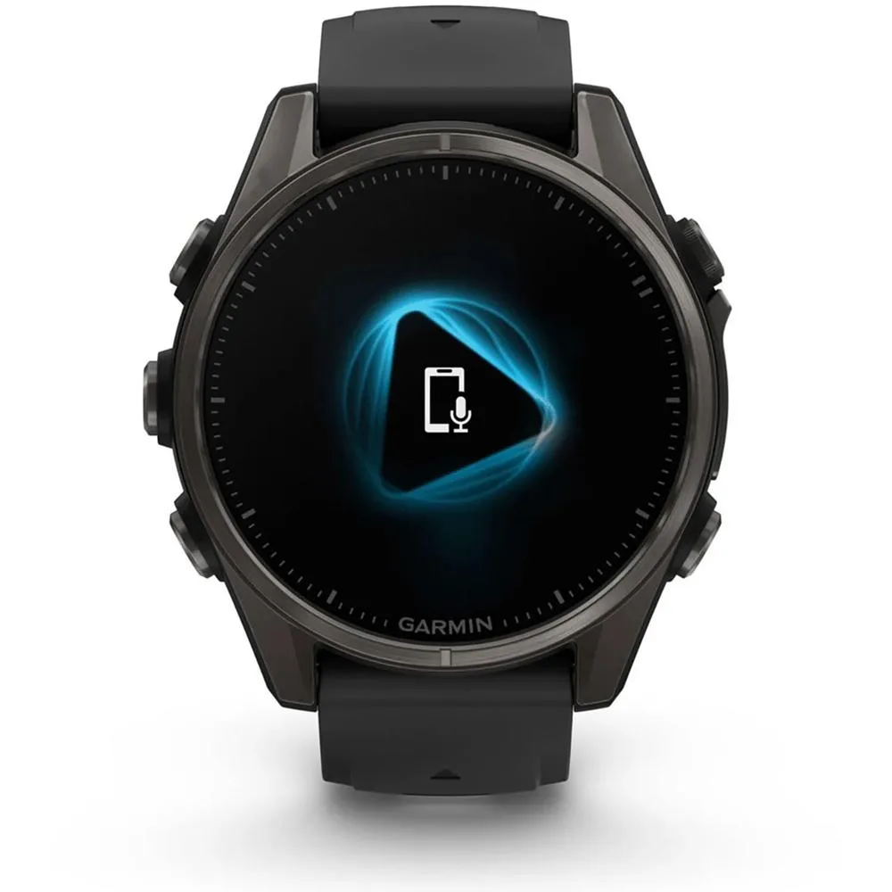 Garmin Fenix 8 43mm Smartwatch, Sapphire, Carbon Gray DLC Titanium   Accessories Bundle