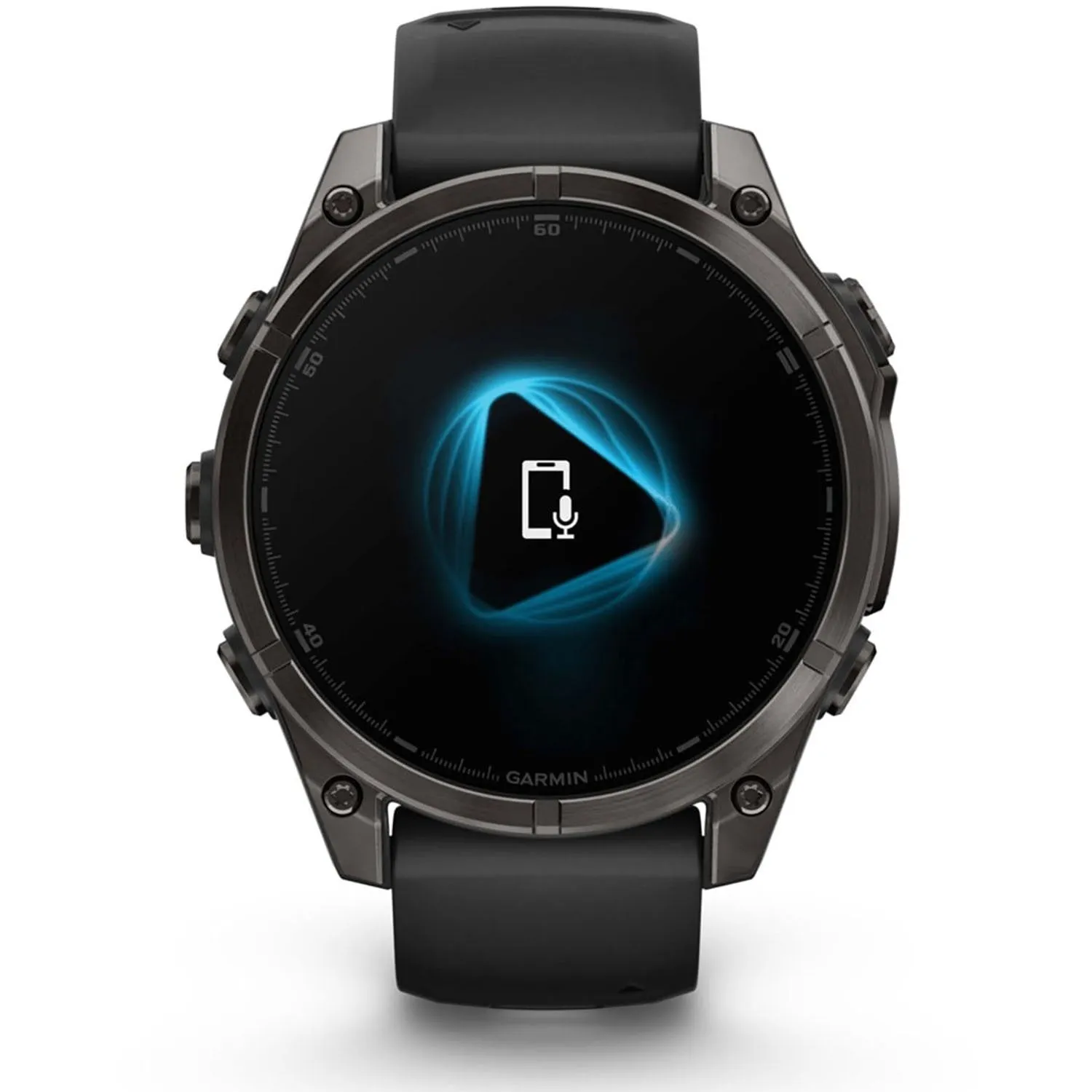 Garmin Fenix 8 47 mm, AMOLED, Sapphire, Carbon Gray Titanium with Black Silicone Band