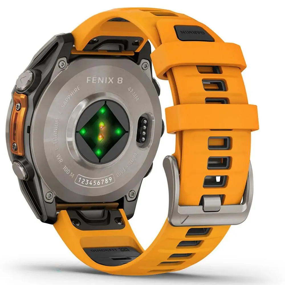 Garmin Fenix 8 47 mm AMOLED Sapphire Titanium   Fitness Suite & Screen Protector