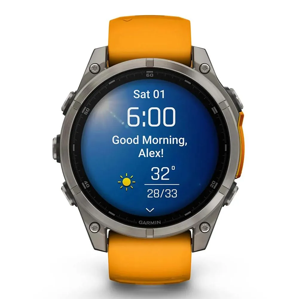 Garmin Fenix 8 47 mm AMOLED Sapphire Titanium   Fitness Suite & Screen Protector