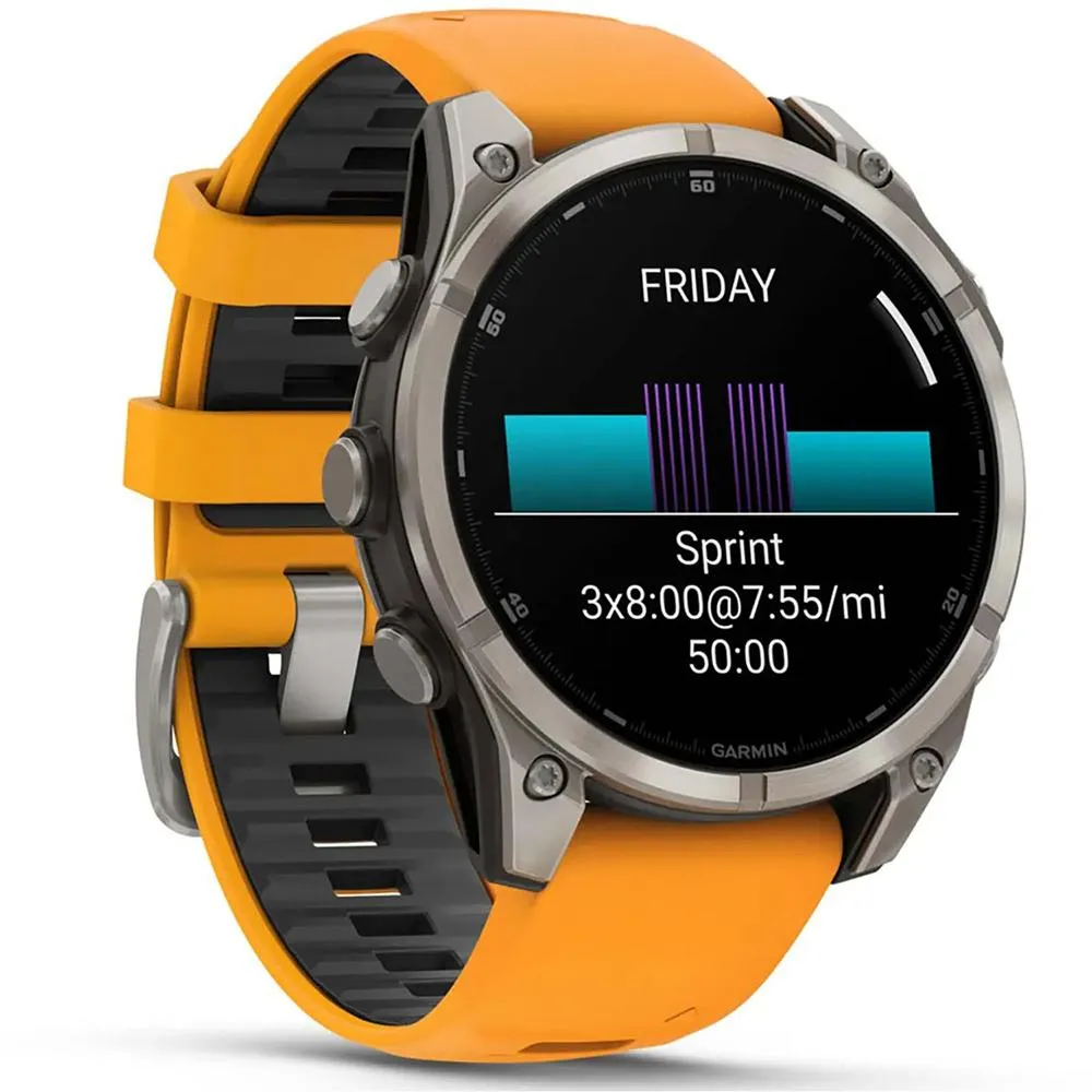 Garmin Fenix 8 47 mm AMOLED Sapphire Titanium   Fitness Suite & Screen Protector