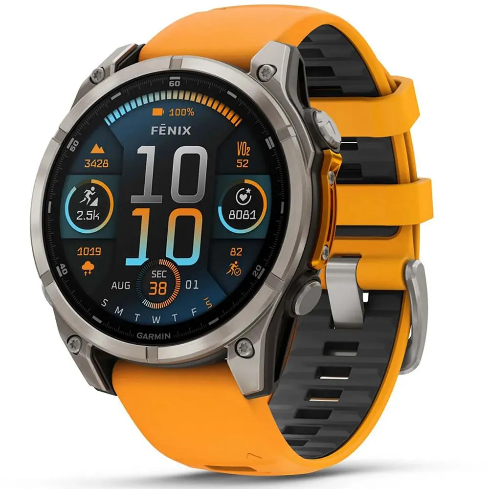 Garmin Fenix 8 47 mm AMOLED Sapphire Titanium   Fitness Suite & Screen Protector