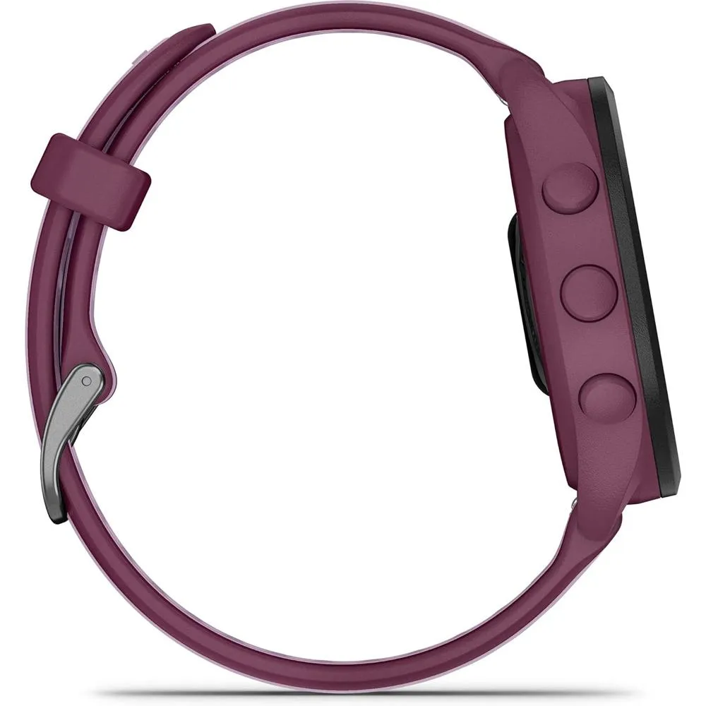 Garmin Forerunner 165 Music Smart Sport Watch, Berry   Lilac w/ HRM 200 (XS-S) Bundle