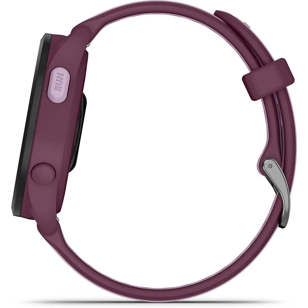 Garmin Forerunner 165 Music Smart Sport Watch, Berry   Lilac w/ HRM 200 (XS-S) Bundle