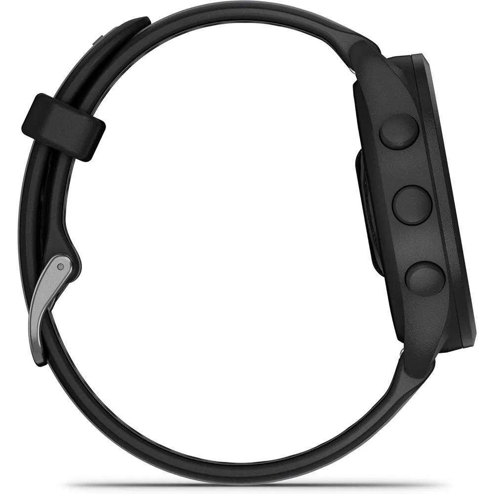Garmin Forerunner 165 Music Smart Sport Watch, Black   Slate Gray w/ Warranty Bundle