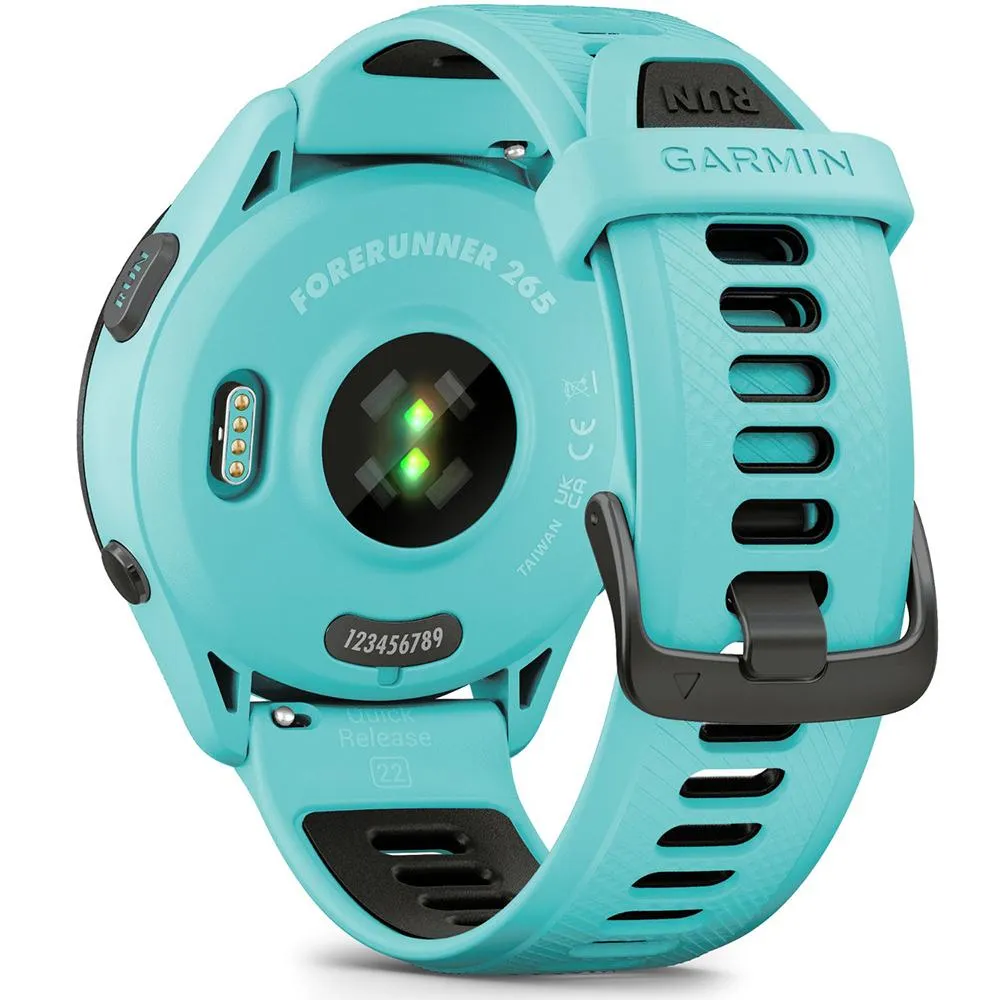 Garmin Forerunner 265 GPS Smartwatch Aqua/Black with 2 Year Warranty