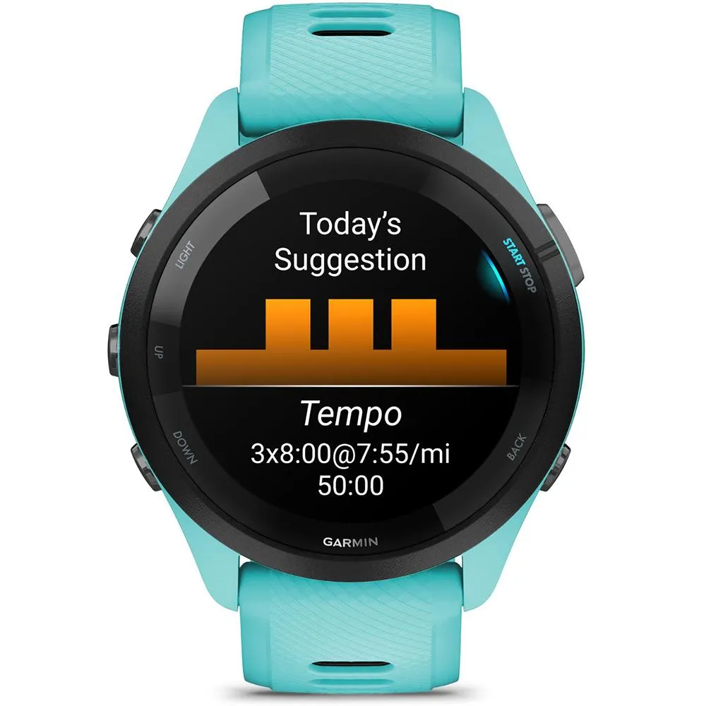 Garmin Forerunner 265 GPS Smartwatch Aqua/Black with 2 Year Warranty