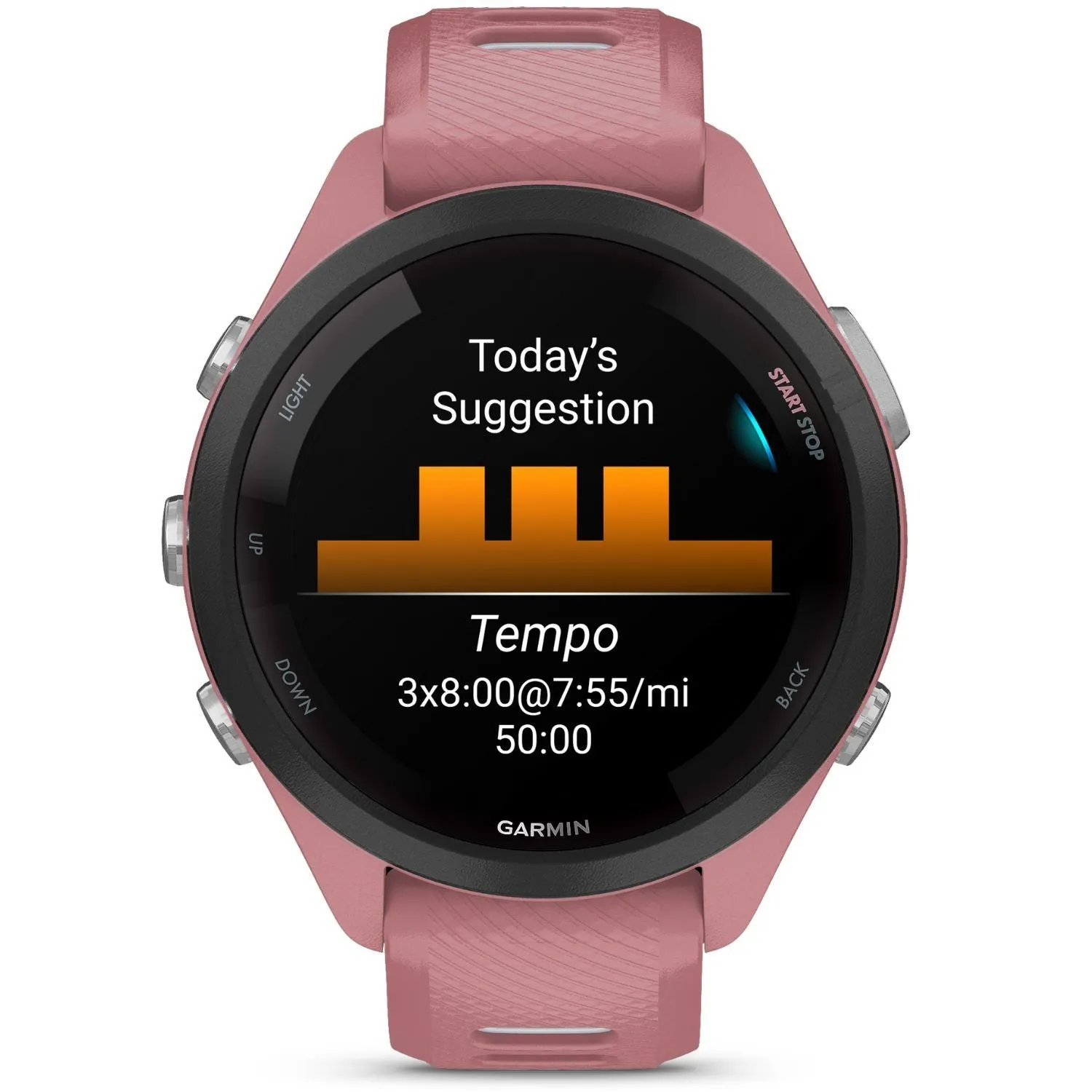 Garmin Forerunner 265S GPS Smartwatch, Light Pink/Whitestone