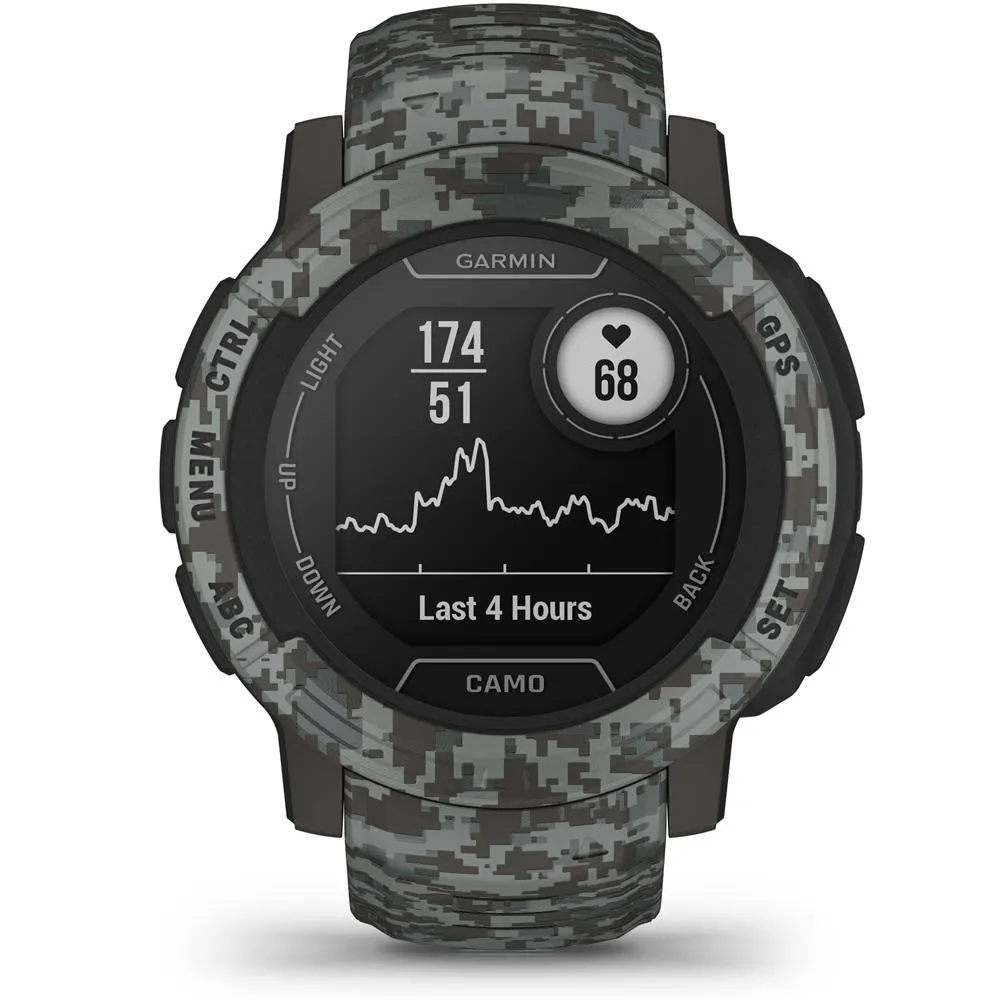Garmin Instinct 2 Camo Edition GPS Smartwatch/Fitness Tracker   Accessories Bundle