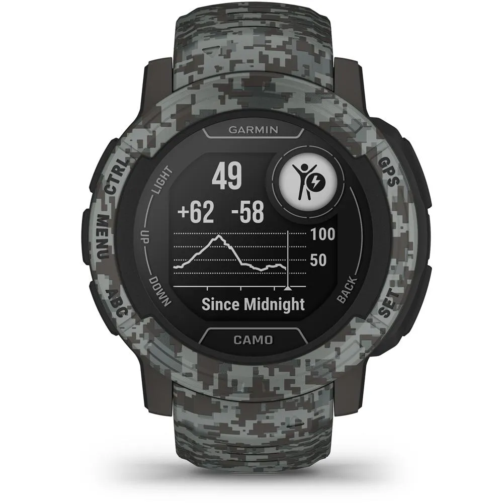 Garmin Instinct 2 Camo Edition GPS Smartwatch/Fitness Tracker   Accessories Bundle