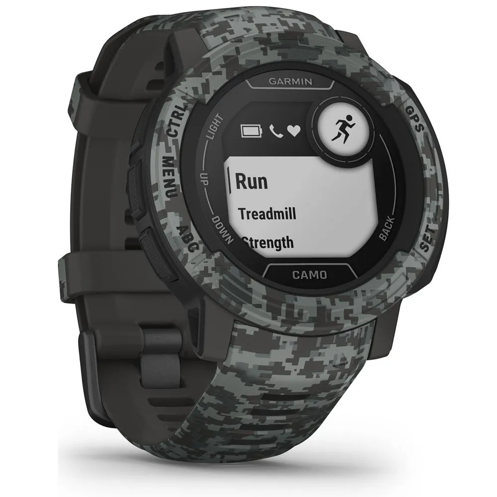 Garmin Instinct 2 Camo Edition GPS Smartwatch/Fitness Tracker   Accessories Bundle