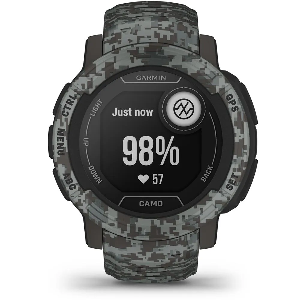 Garmin Instinct 2 Camo Edition GPS Smartwatch/Fitness Tracker   Accessories Bundle