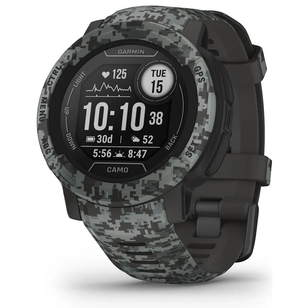 Garmin Instinct 2 Camo Edition GPS Smartwatch/Fitness Tracker Graphite Warranty