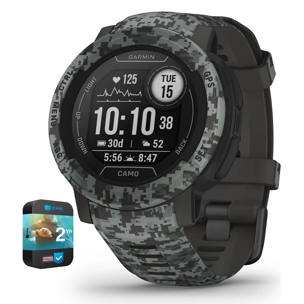 Garmin Instinct 2 Camo Edition GPS Smartwatch/Fitness Tracker Graphite Warranty