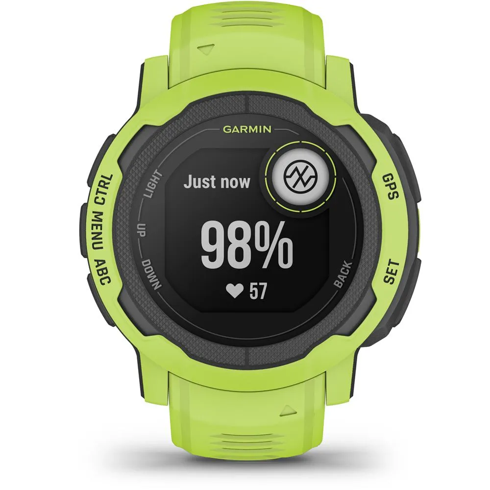 Garmin Instinct 2 GPS Smartwatch/Fitness Tracker, Electric Lime   Accessories Bundle