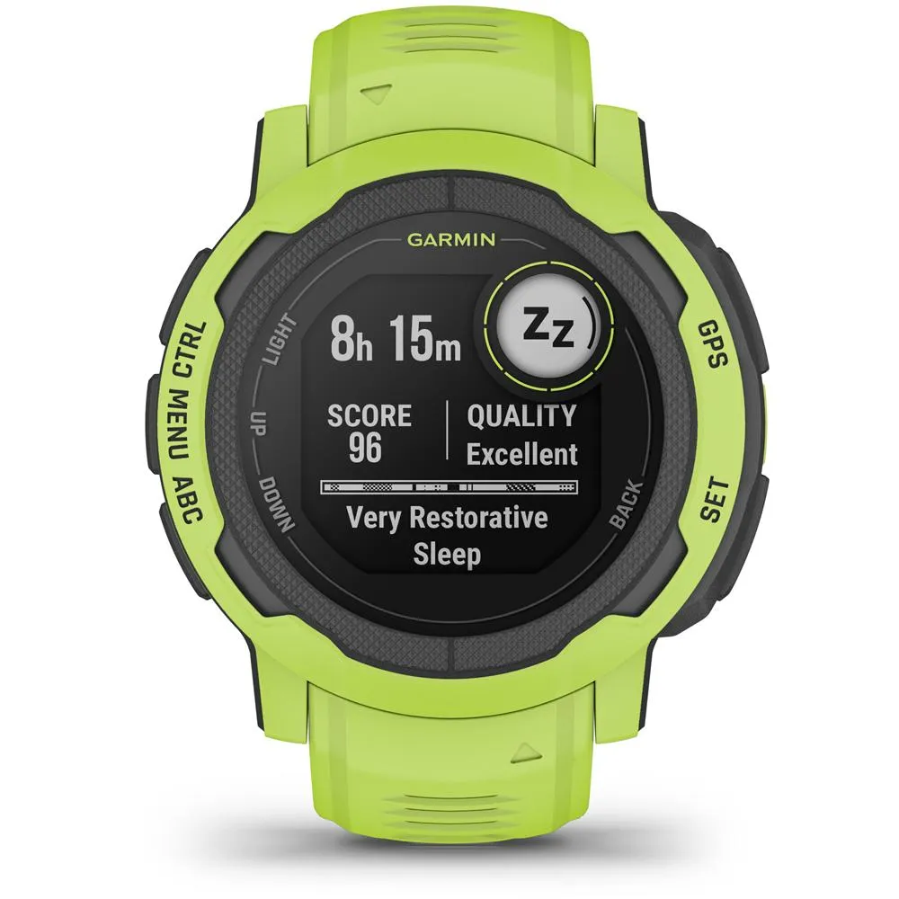 Garmin Instinct 2 GPS Smartwatch/Fitness Tracker, Electric Lime   Accessories Bundle