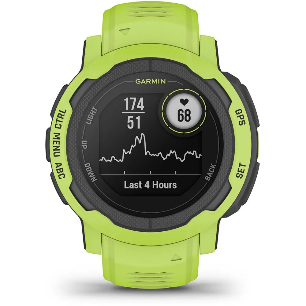 Garmin Instinct 2 GPS Smartwatch/Fitness Tracker, Electric Lime   Accessories Bundle