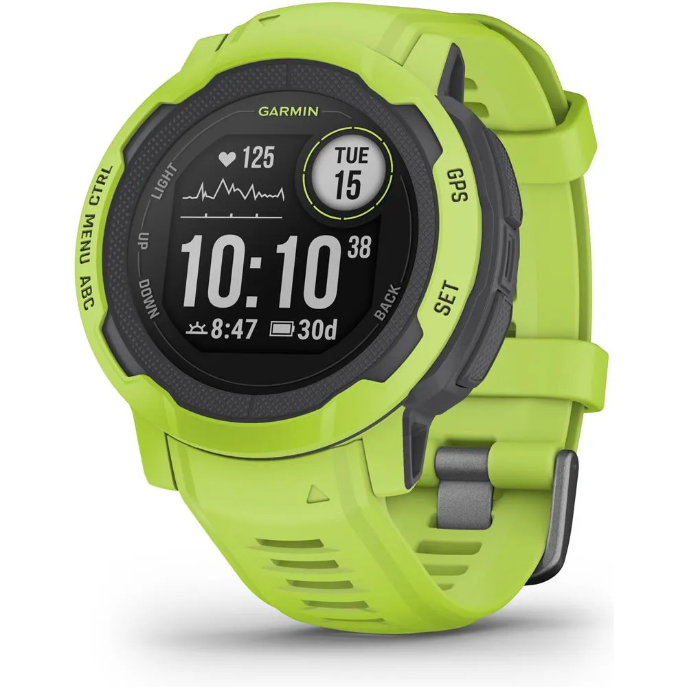 Garmin Instinct 2 GPS Smartwatch/Fitness Tracker, Electric Lime   Accessories Bundle