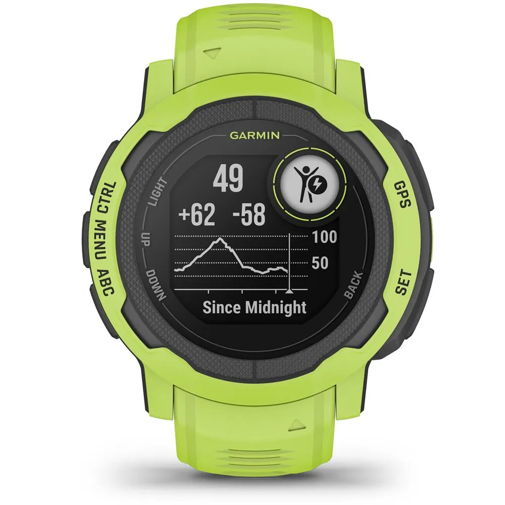 Garmin Instinct 2 GPS Smartwatch/Fitness Tracker, Electric Lime   Accessories Bundle