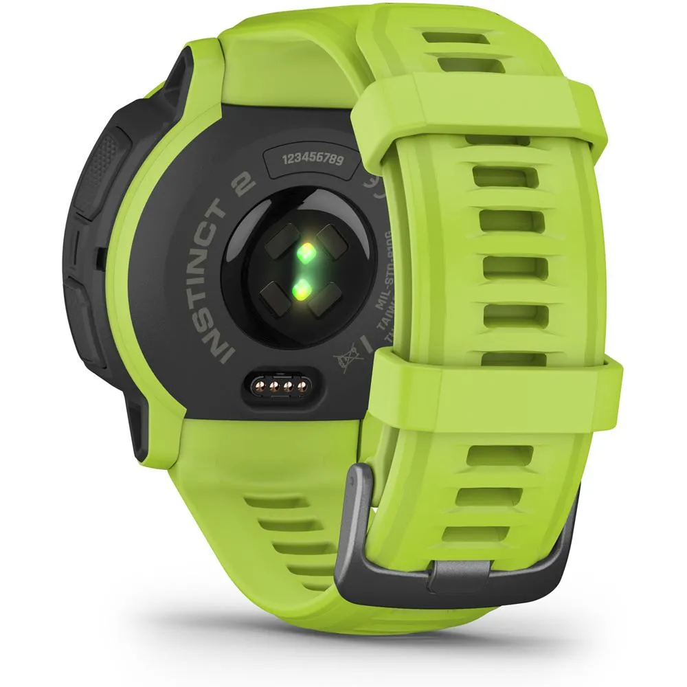 Garmin Instinct 2 GPS Smartwatch/Fitness Tracker, Electric Lime   Accessories Bundle