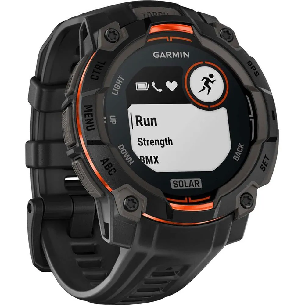 Garmin Instinct 3 - 45 mm Outdoor GPS Smartwatch, SOLAR, Black with Black Band