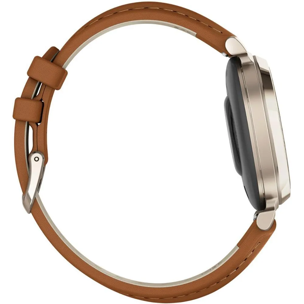 Garmin Lily 2 Classic Cream Gold w/ Tan Leather Band Smartwatch 2 Year Warranty