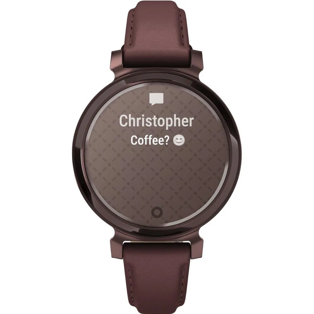 Garmin Lily 2 Classic Dark Bronze w/ Mulberry Leather Band Smartwatch   Accessories Kit