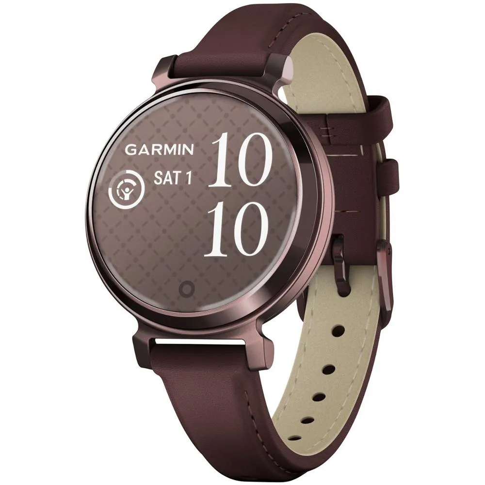 Garmin Lily 2 Classic Dark Bronze w/ Mulberry Leather Band Smartwatch   Accessories Kit