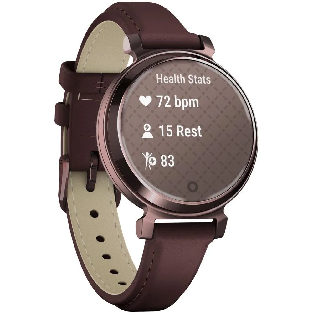 Garmin Lily 2 Classic Dark Bronze w/ Mulberry Leather Band Smartwatch   Accessories Kit