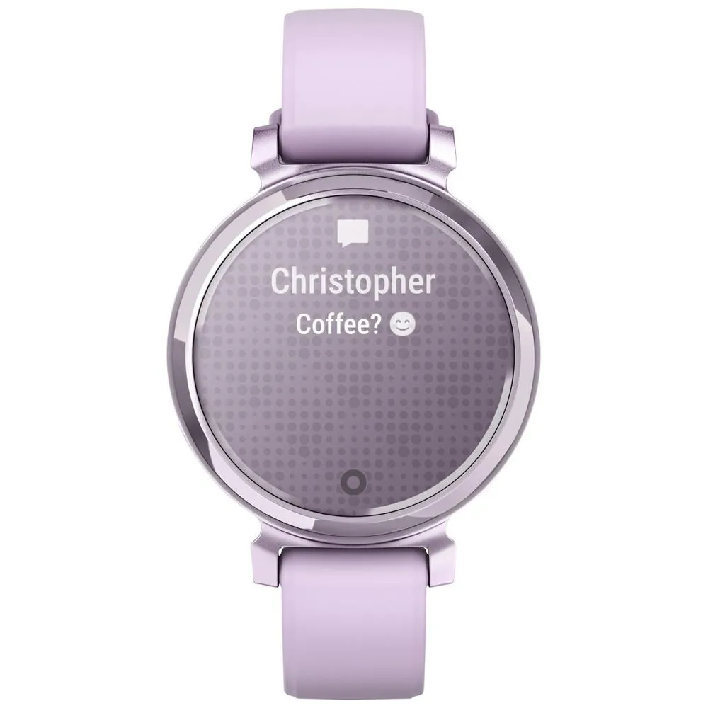 Garmin Lily 2 Smartwatch Metallic Lilac w/ Lilac Silicone Band   Accessories Bundle