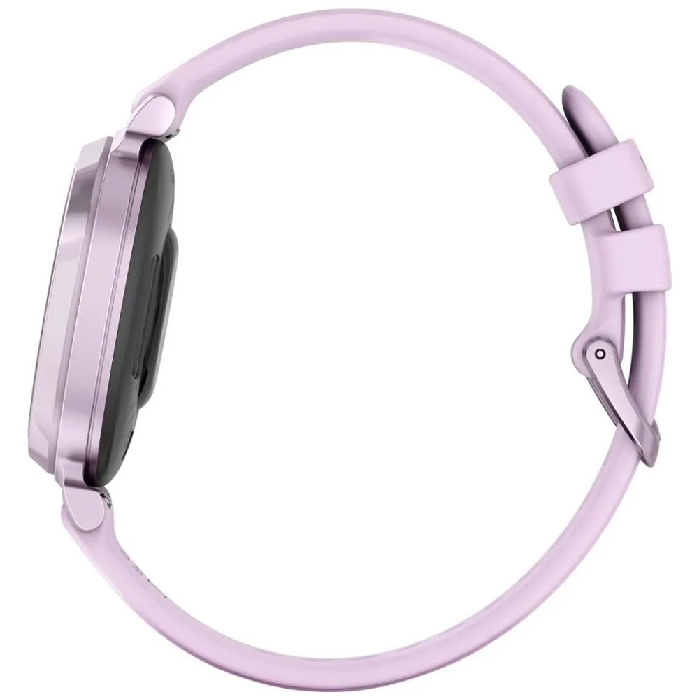 Garmin Lily 2 Smartwatch Metallic Lilac w/ Lilac Silicone Band   Accessories Bundle