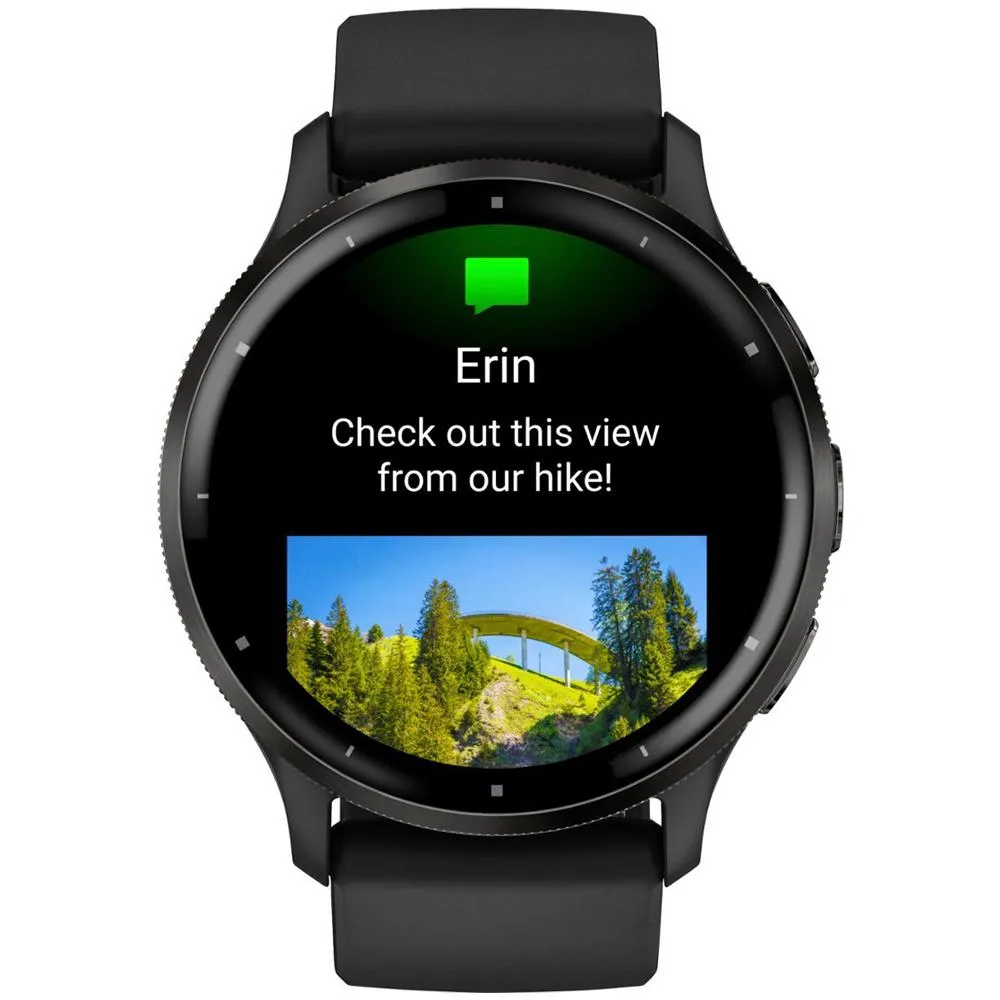 Garmin Venu 3 Fitness GPS Smartwatch Steel Bezel w/ Black Case   Accessories Bundle