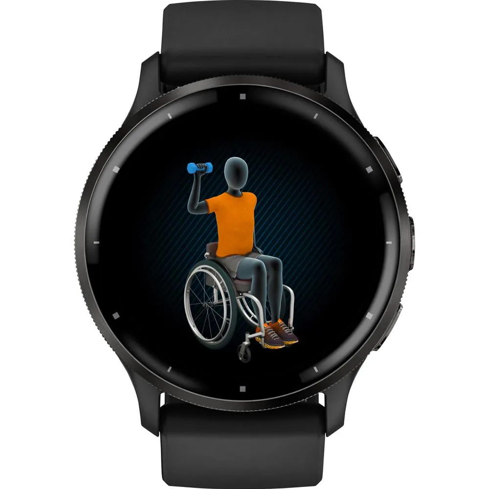 Garmin Venu 3 Health and Fitness GPS Smartwatch (45mm)   Charging Doc   Dust Cover