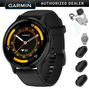 Garmin Venu 3 Health and Fitness GPS Smartwatch (45mm)   Charging Doc   Dust Cover