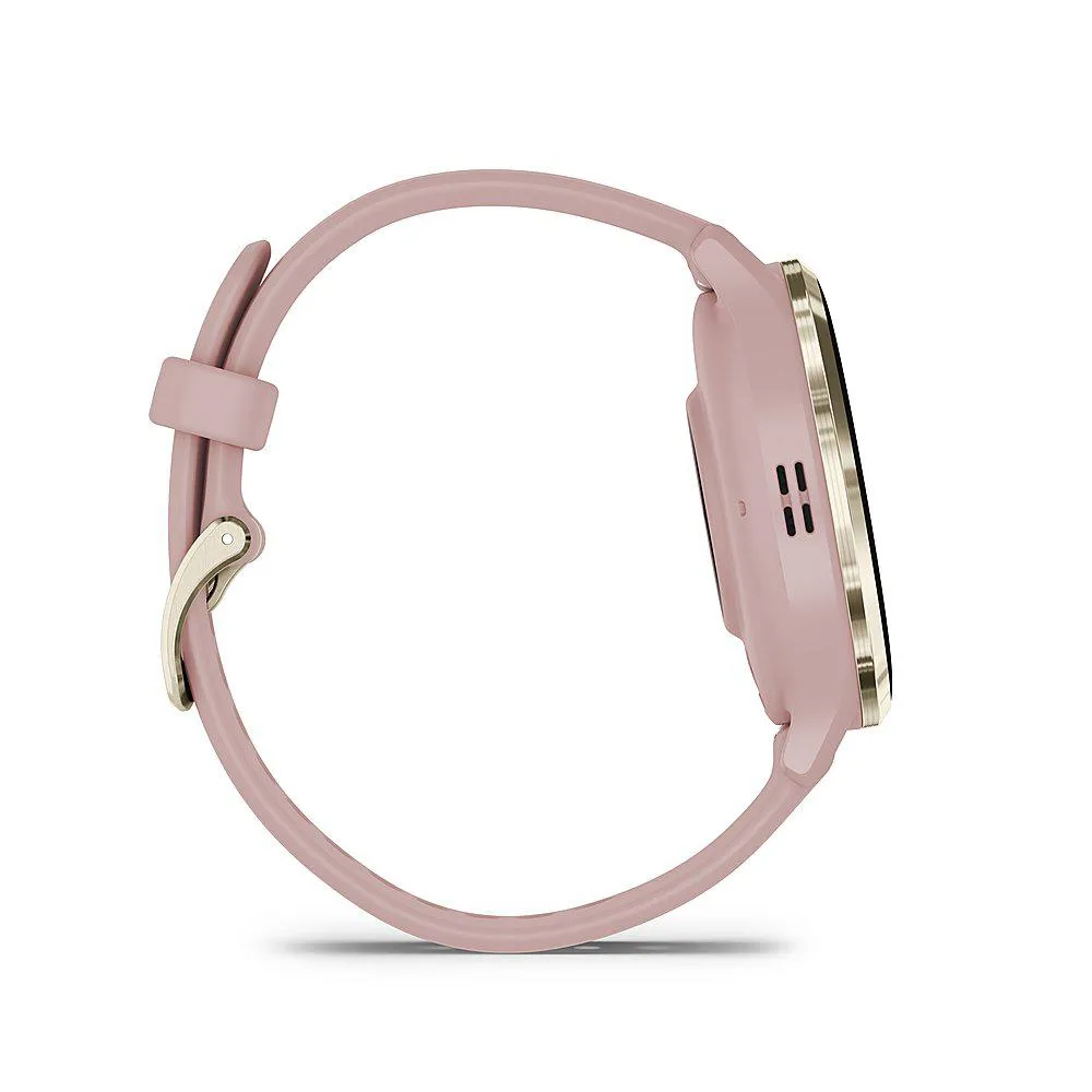 Garmin Venu 3S GPS Smartwatch Gold Steel Bezel w/ Dust Rose Case   Warranty Kit