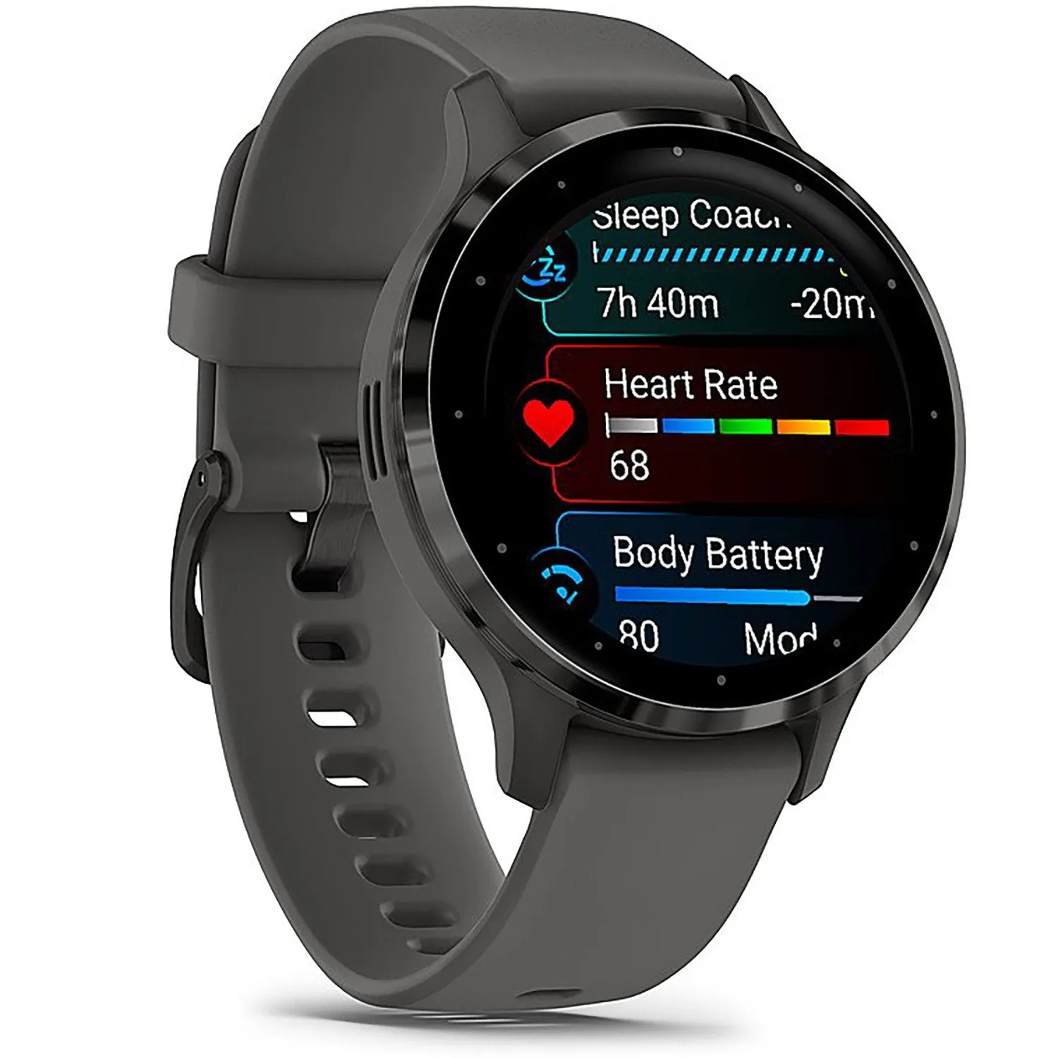 Garmin Venu 3S Health Fitness GPS Smartwatch Steel Bezel with Pebble Gray Case (41mm)