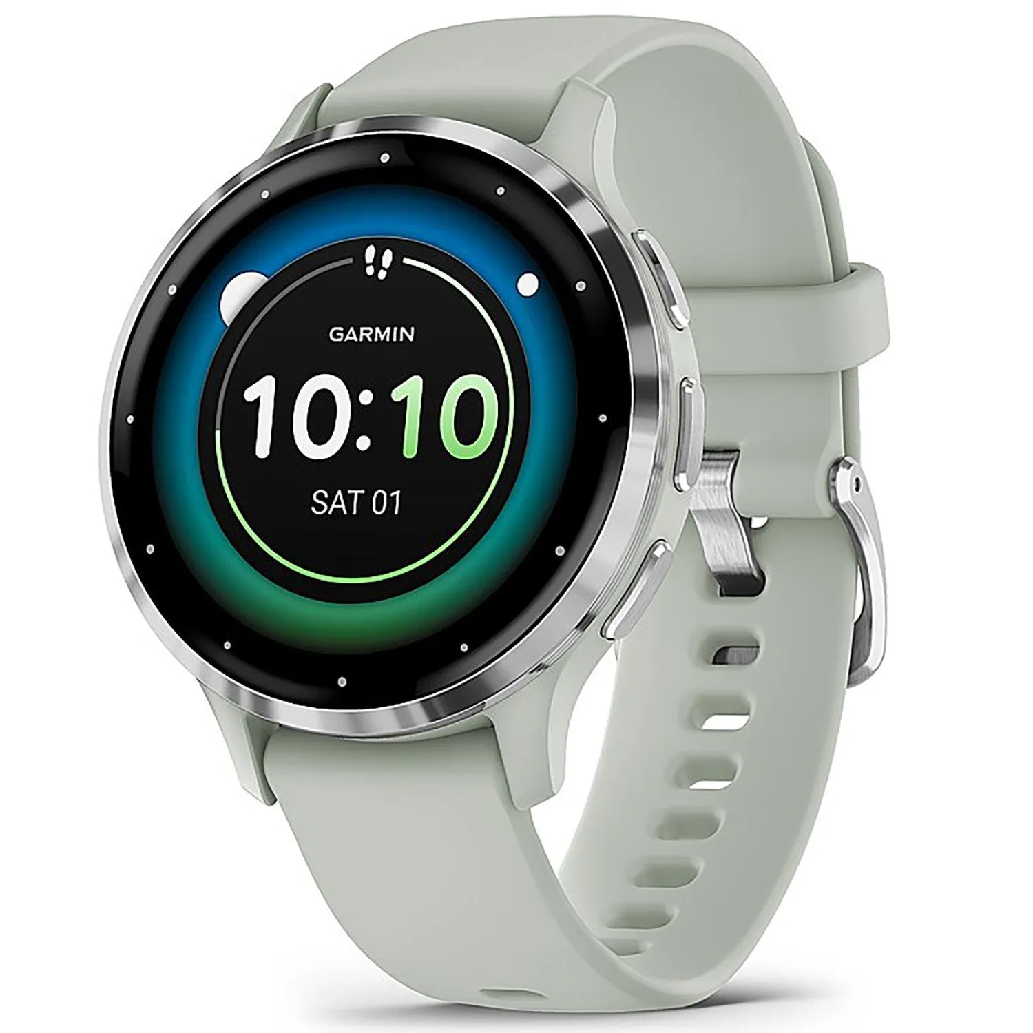Garmin Venu 3S Health Fitness GPS Smartwatch Steel Bezel with Sage Gray Case (41mm)