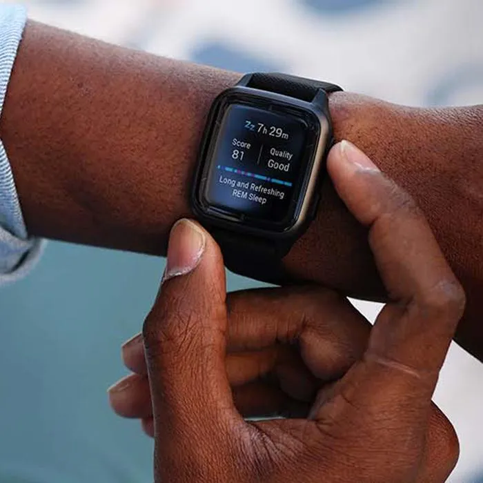 Garmin Venu Sq 2 GPS Smartwatch, Slate Bezel with Shadow Gray Case and Silicone Band