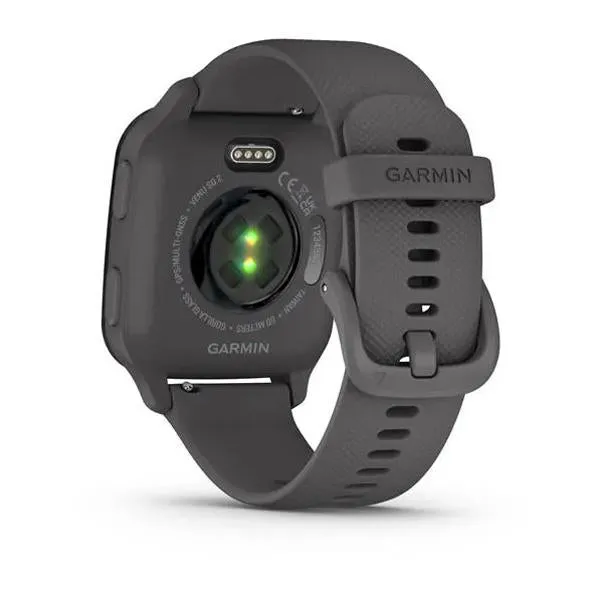 Garmin Venu Sq 2 GPS Smartwatch, Slate Bezel with Shadow Gray Case and Silicone Band