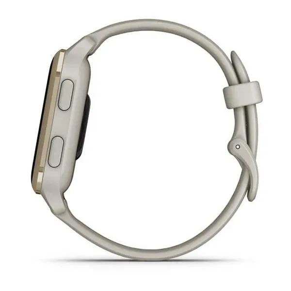 Garmin Venu Sq 2 - Music Edition GPS Smartwatch, Cream Gold Bezel with French Gray Case