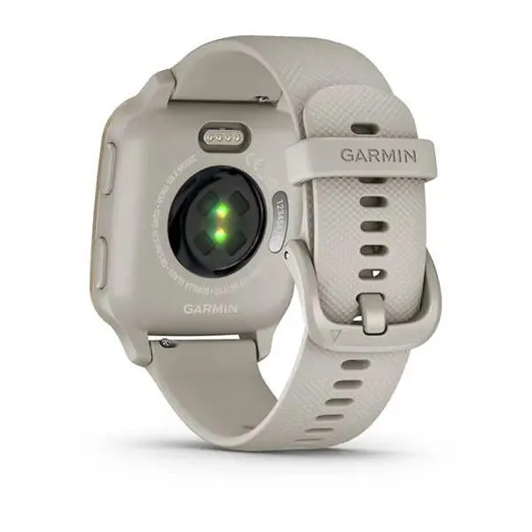 Garmin Venu Sq 2 - Music Edition GPS Smartwatch, Cream Gold Bezel with French Gray Case