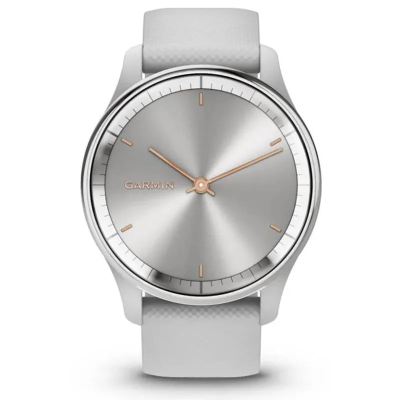 Garmin Vivomove Trend Hybrid Smartwatch, Silver Stainless Steel (010-02665-03)